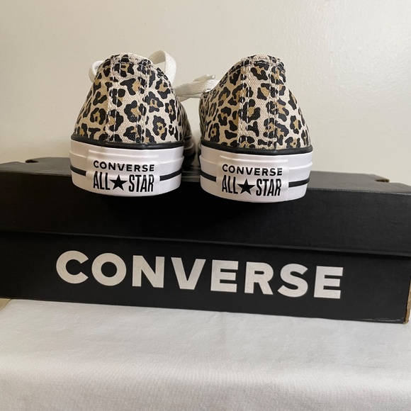 CONVERSE-Cheetah Print in Black, Driftwood-Women US Size 6/ Men US Size 4-NWT - Picture 4 of 13
